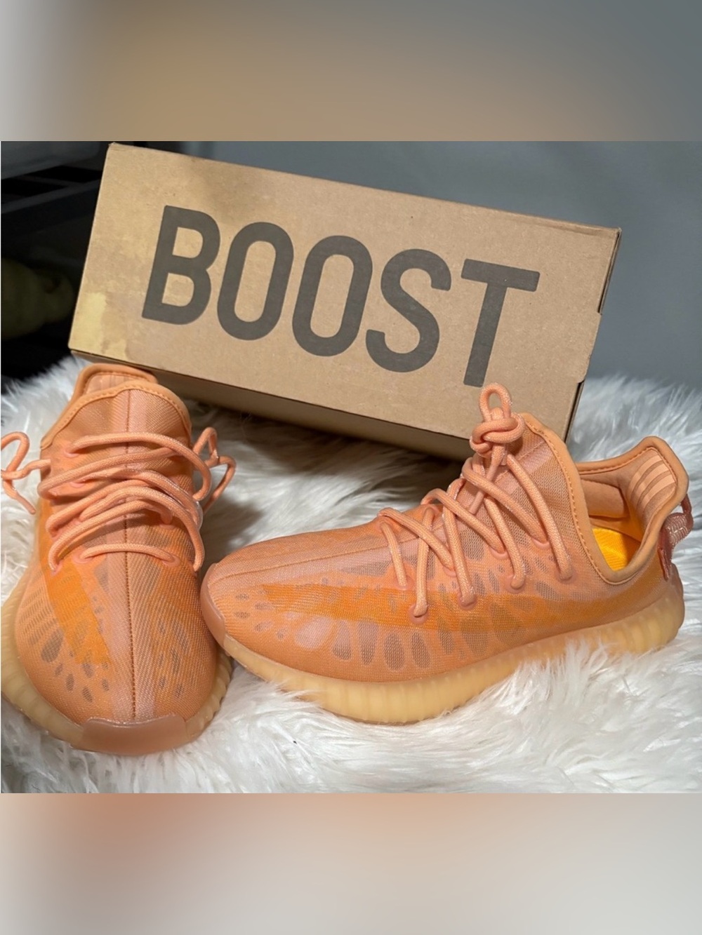 adidas Yeezy Boost 350 V2 Orange Low-Top Sneakers